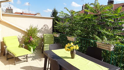 Terrasse Mon gîte à Dijon